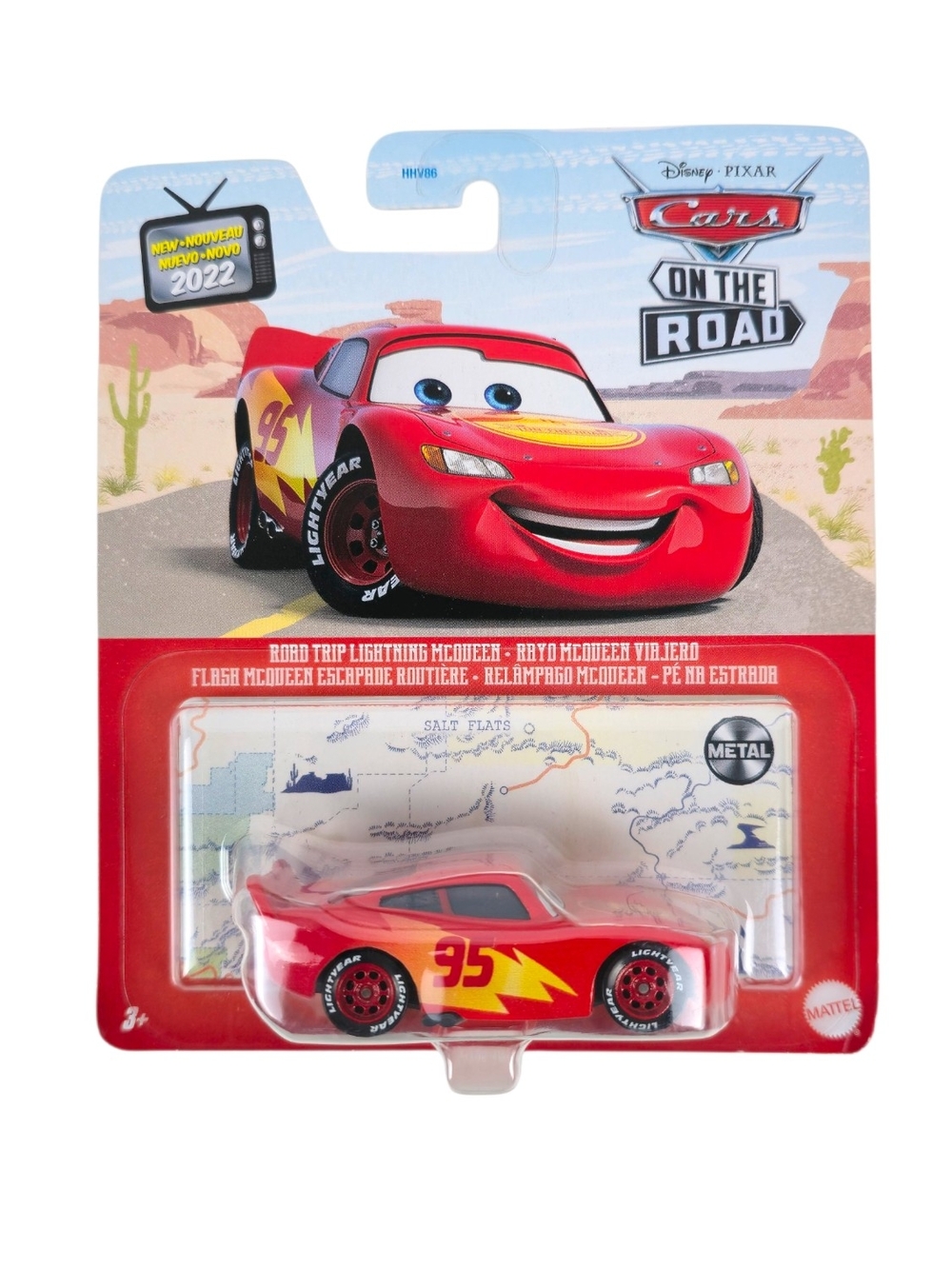 Mattel, Disney Pixar Cars Road Trip -  Lightning McQueen, Metal Series